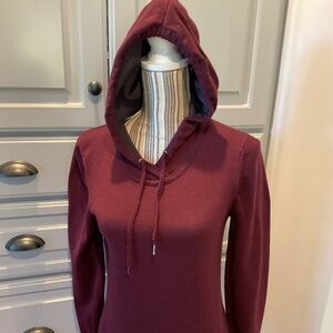 Exofficio Burgundy Knit Hoodie, Size XS